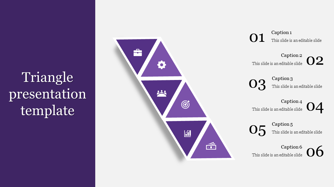 Innovative Triangle Presentation Template Slide Design