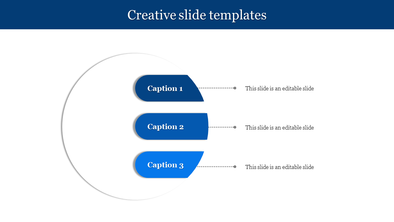 Three Noded Creative PowerPoint Template and Google Slides