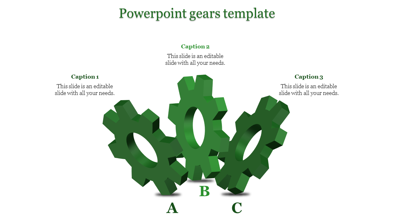 3D Gears Presentation Template and Google Slides Themes