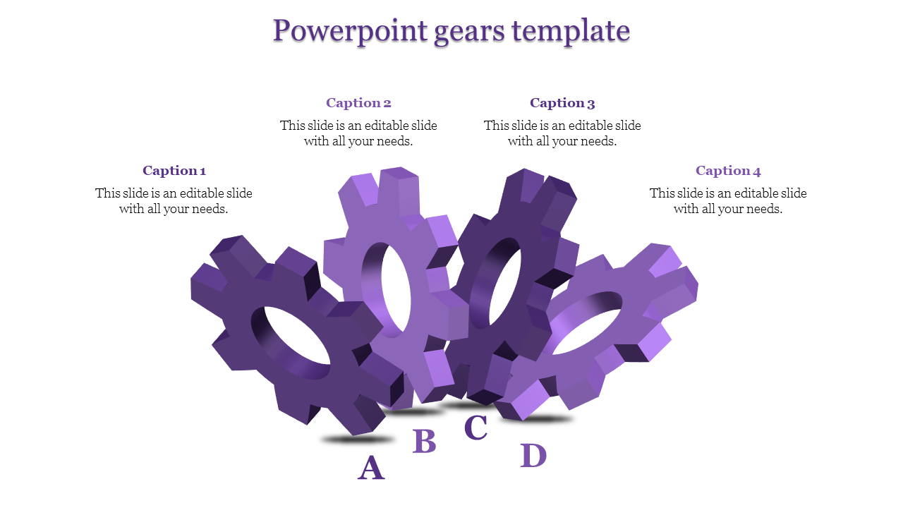 Best PowerPoint Gears Template for Process Diagrams