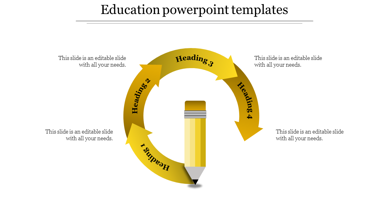 Education PPT Presentation And Google Slides-Yellow Color