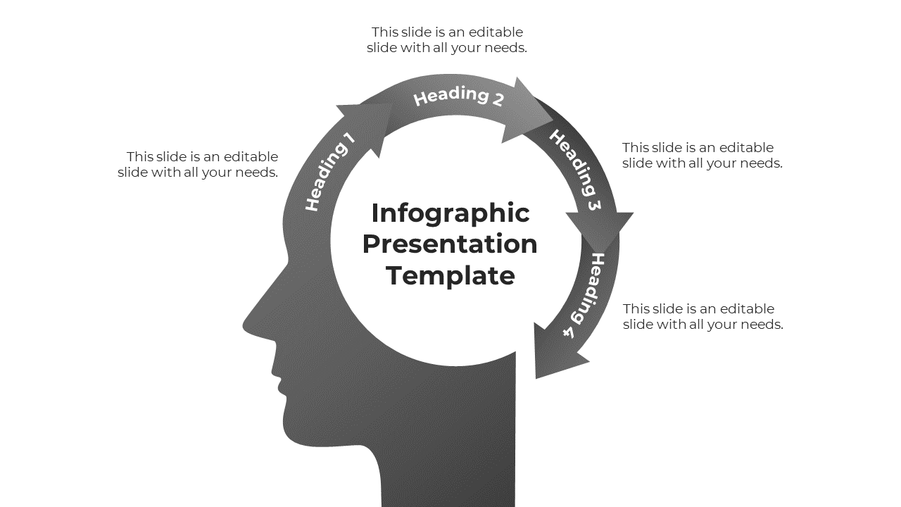 Best Gray Color Infographic For PowerPoint And Google Slides