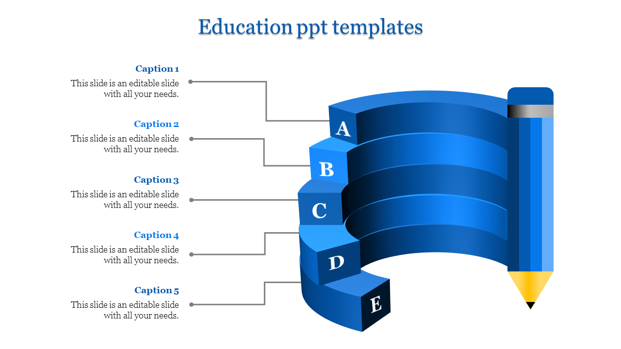 Our Predesigned Education PowerPoint Presentation-Five Node