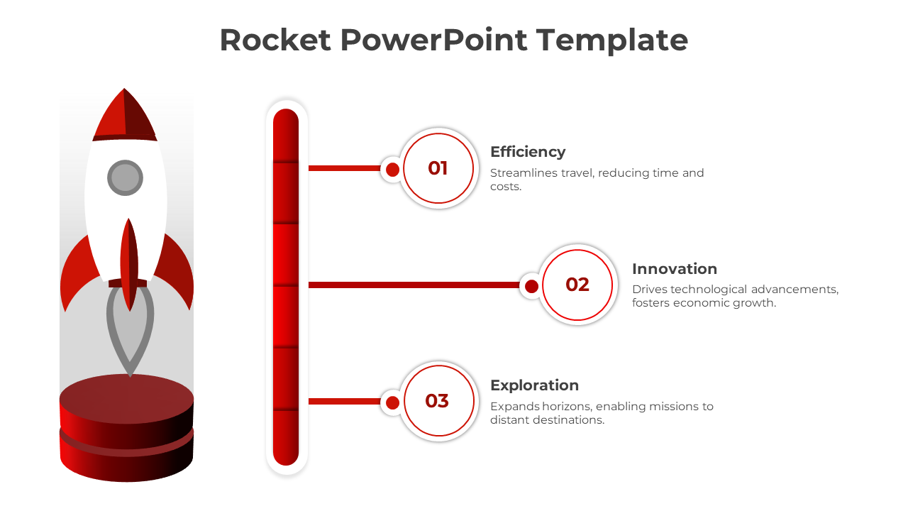 Simple Rocket PowerPoint Template And Google Slides 