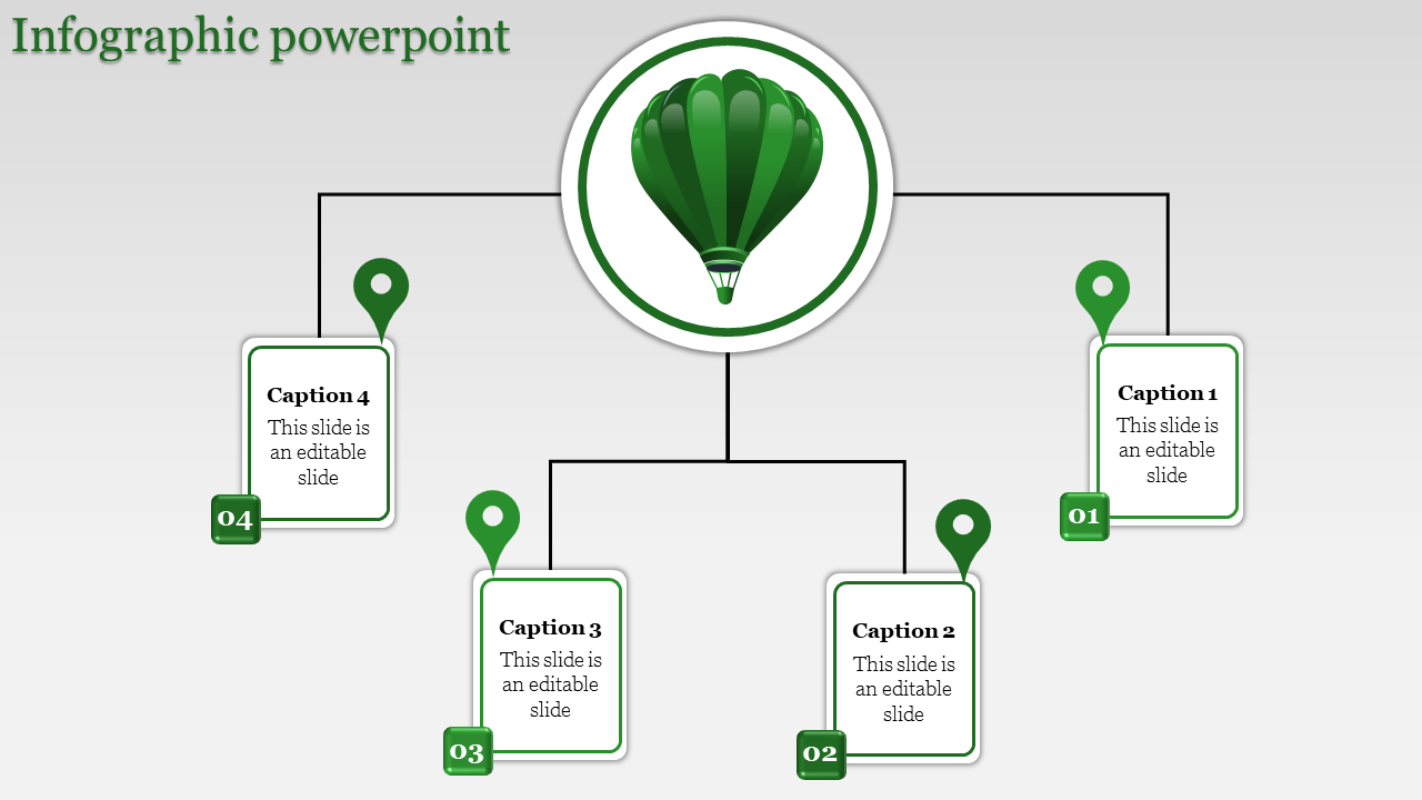 Amazing Infographic Presentation Template with Four Nodes