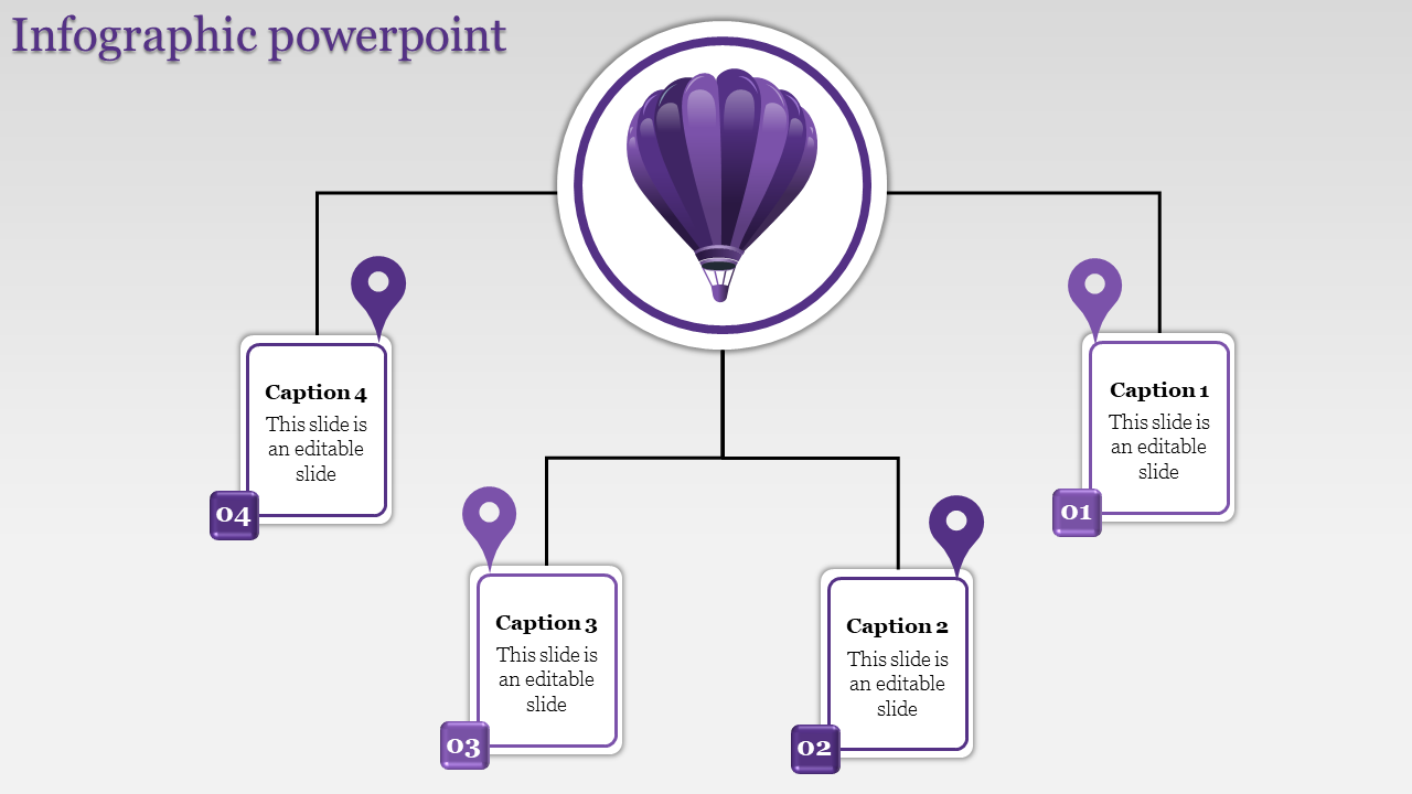 Elegant Infographic Presentation With Four Nodes Slide