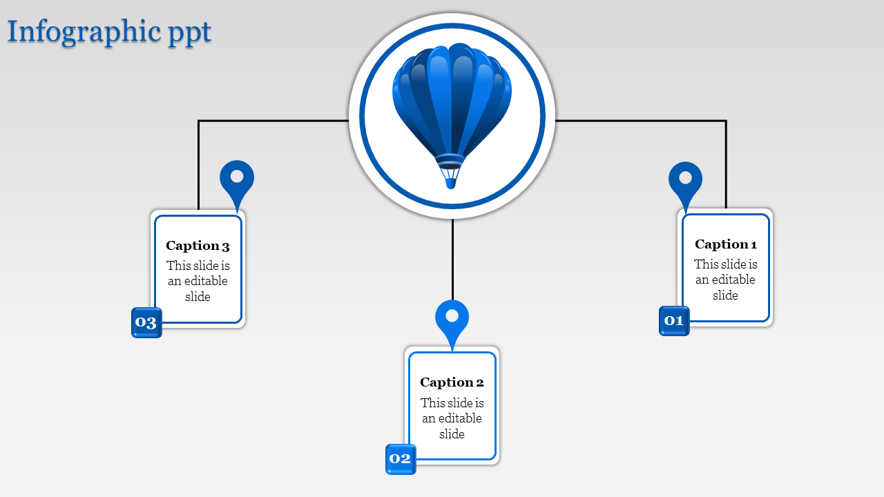 Attractive Infographic Presentation With Three Nodes Slide