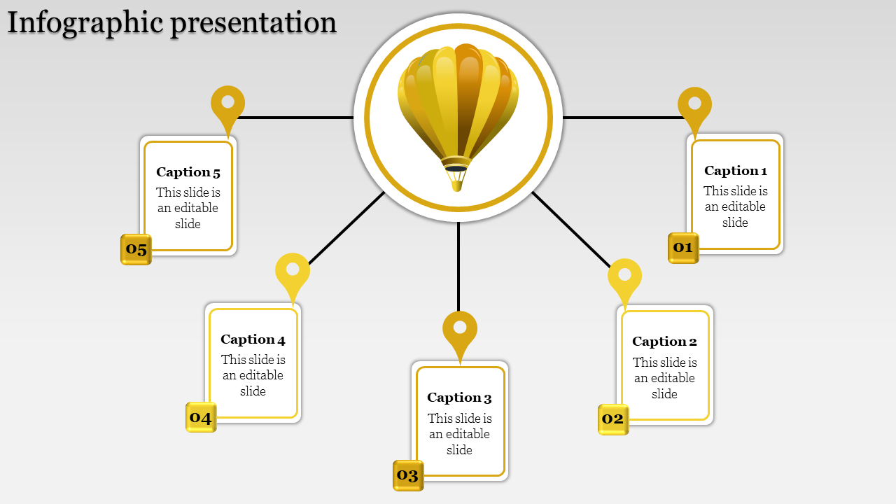 Astounding Infographic Presentation Template with Five Nodes