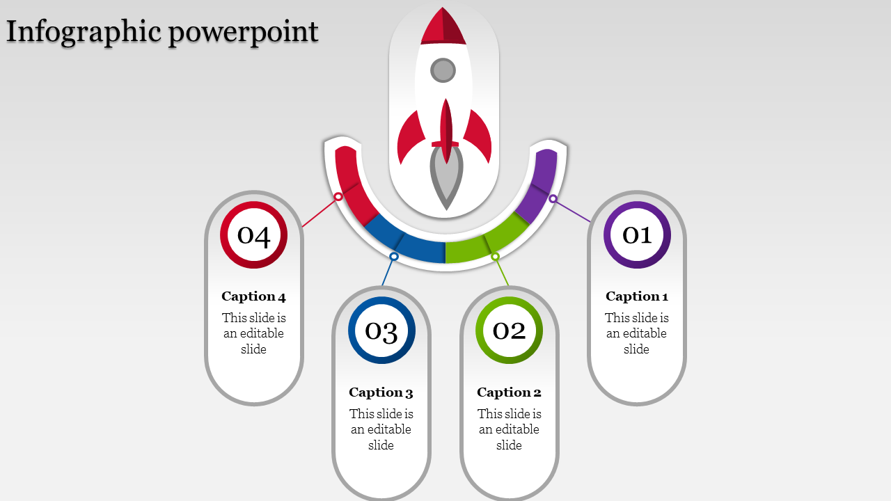 Stunning Infographic PowerPoint Templates with Four Nodes