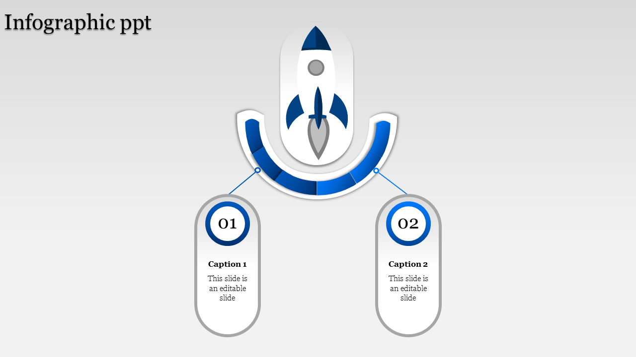 Awesome Infographic PowerPoint With Blue Color Slide