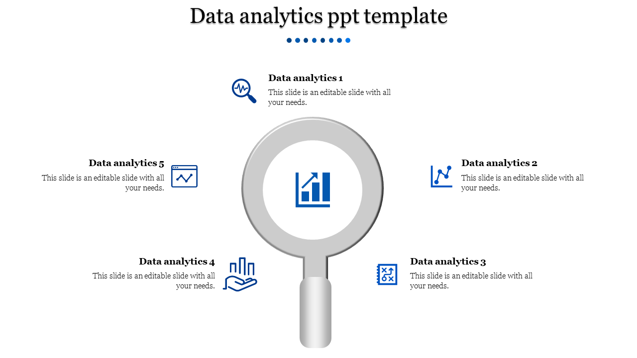 Creative Data Analytics PPT Template - Blue Theme