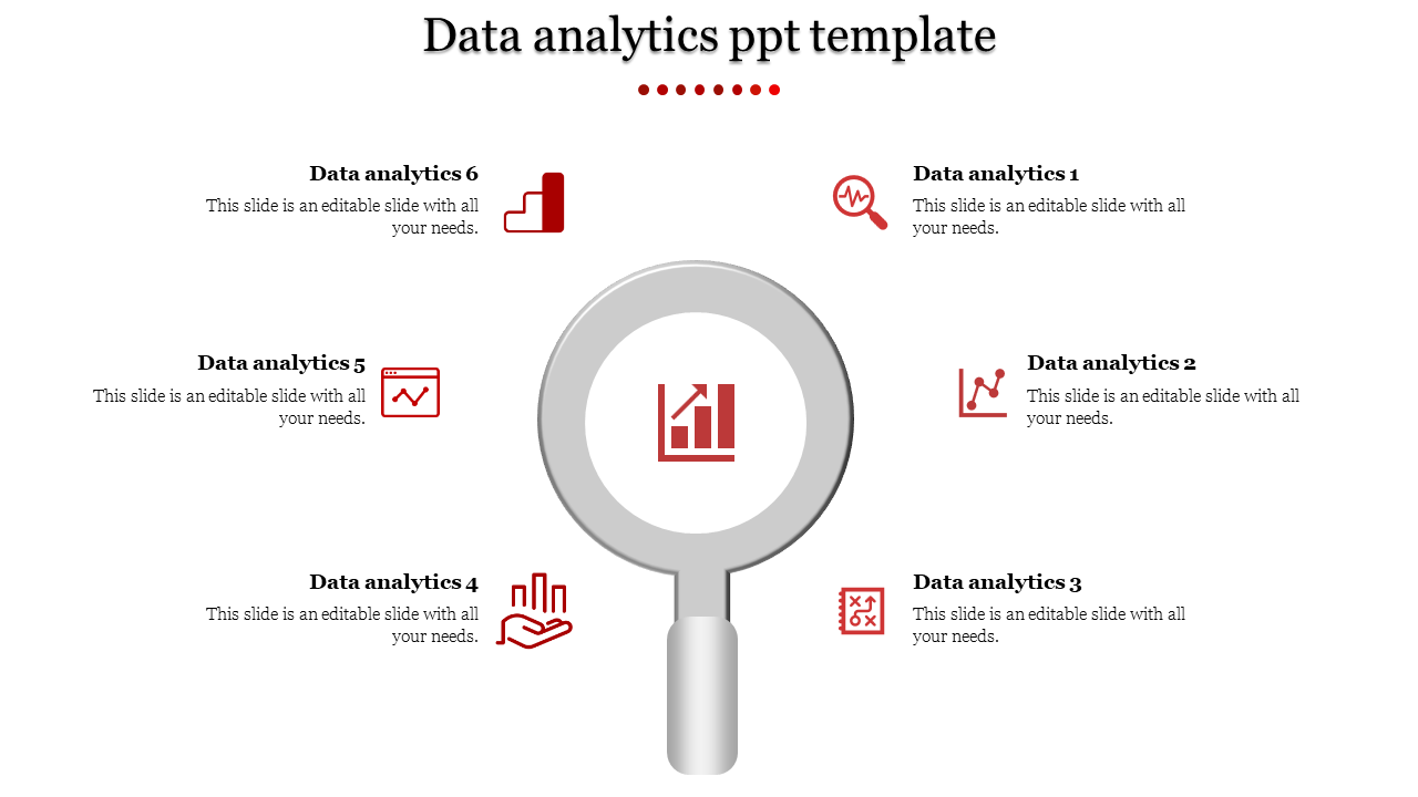 Enriching Data Analytics PPT Template Designs 6-Node