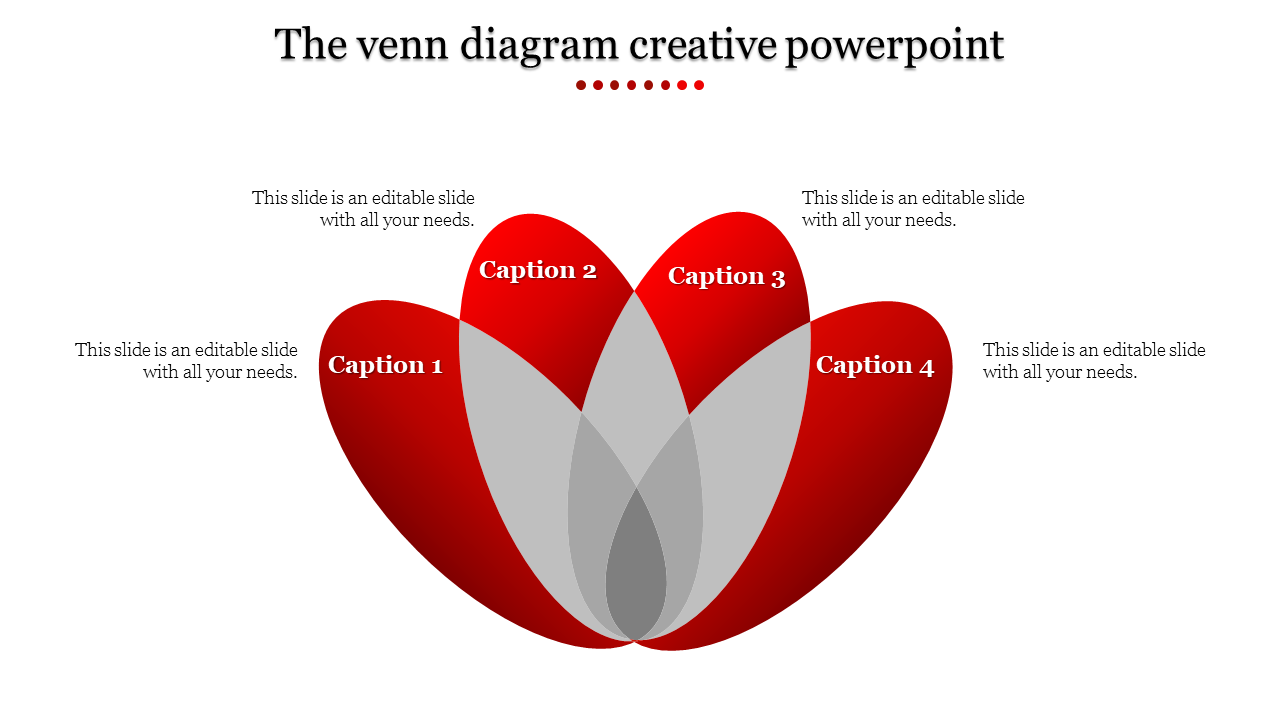 Creative PowerPoint Venn Diagram For Presentation