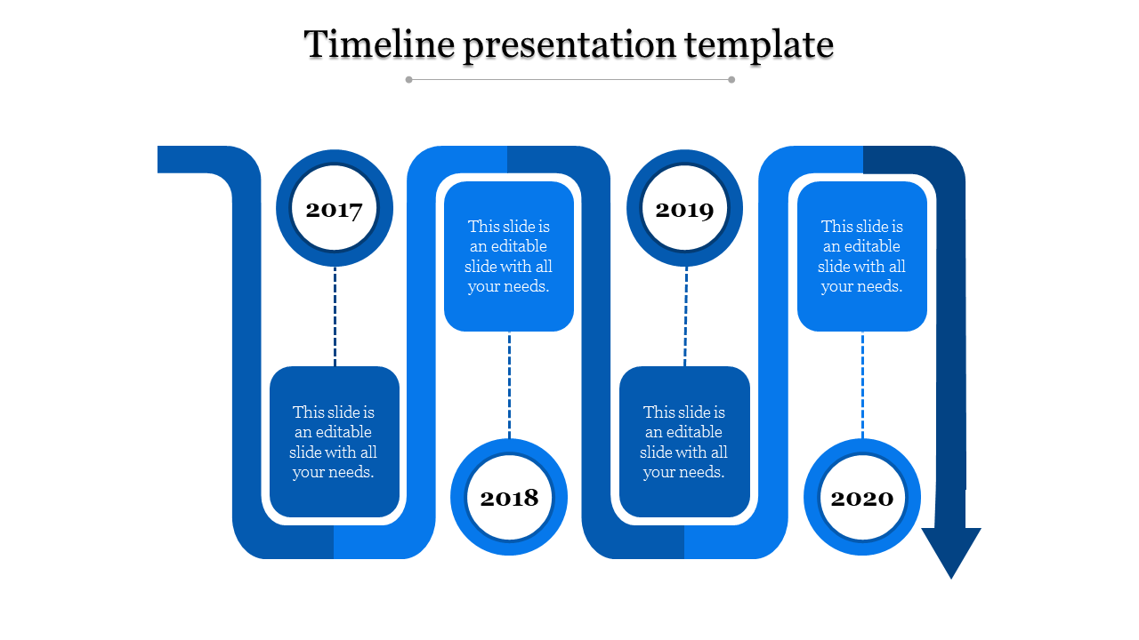 Good looking Timeline presentation PowerPoint Template