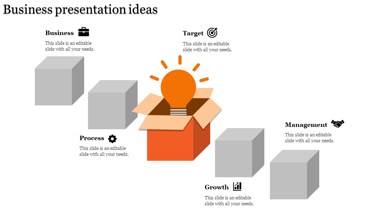 Imaginative Business Presentation Ideas with Five Nodes