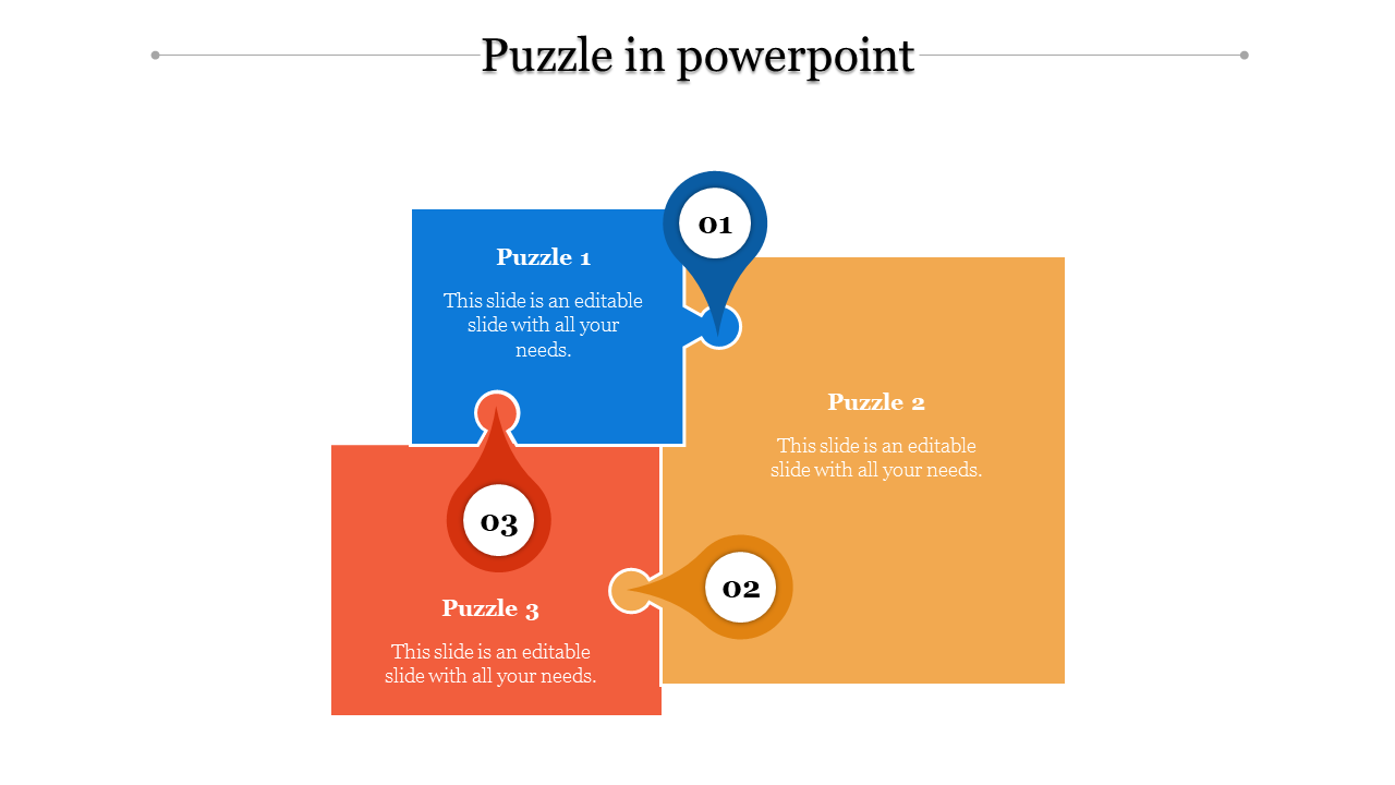 Interactive Puzzle PowerPoint Template for Creative Design