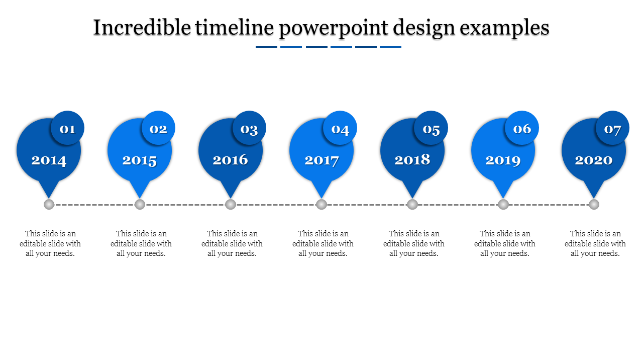 Customized Timeline Presentation Template PPT-7 Node