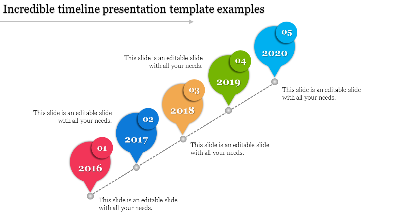 Timeline PPT Presentation Template for Project Tracking