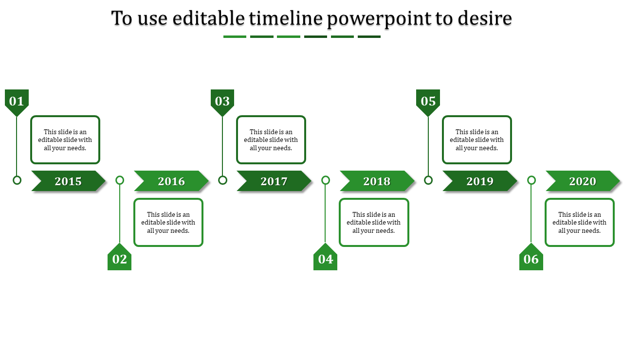 Editable Timeline PowerPoint for Project Management