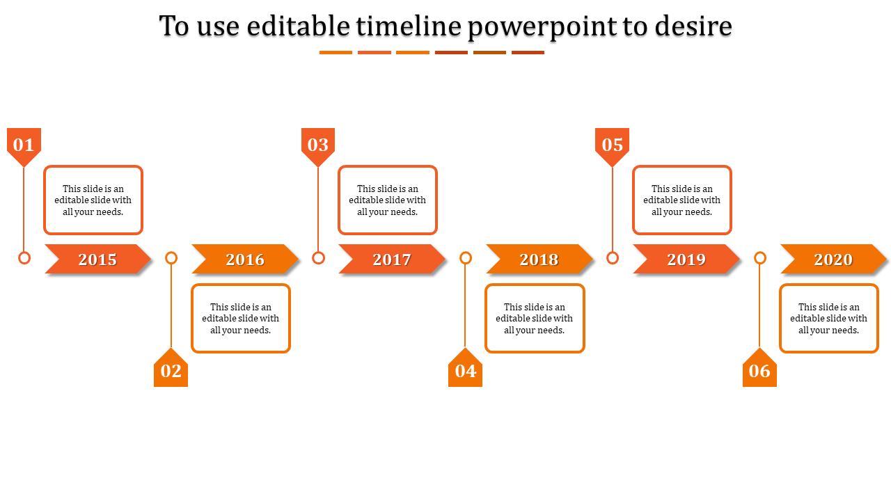 Editable Timeline PowerPoint Templates for Detailed Reports