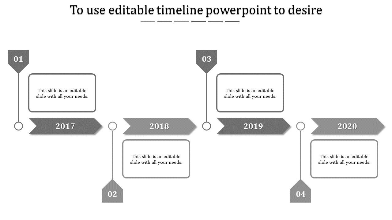 Customizable Timeline PPT Template for Detailed Planning