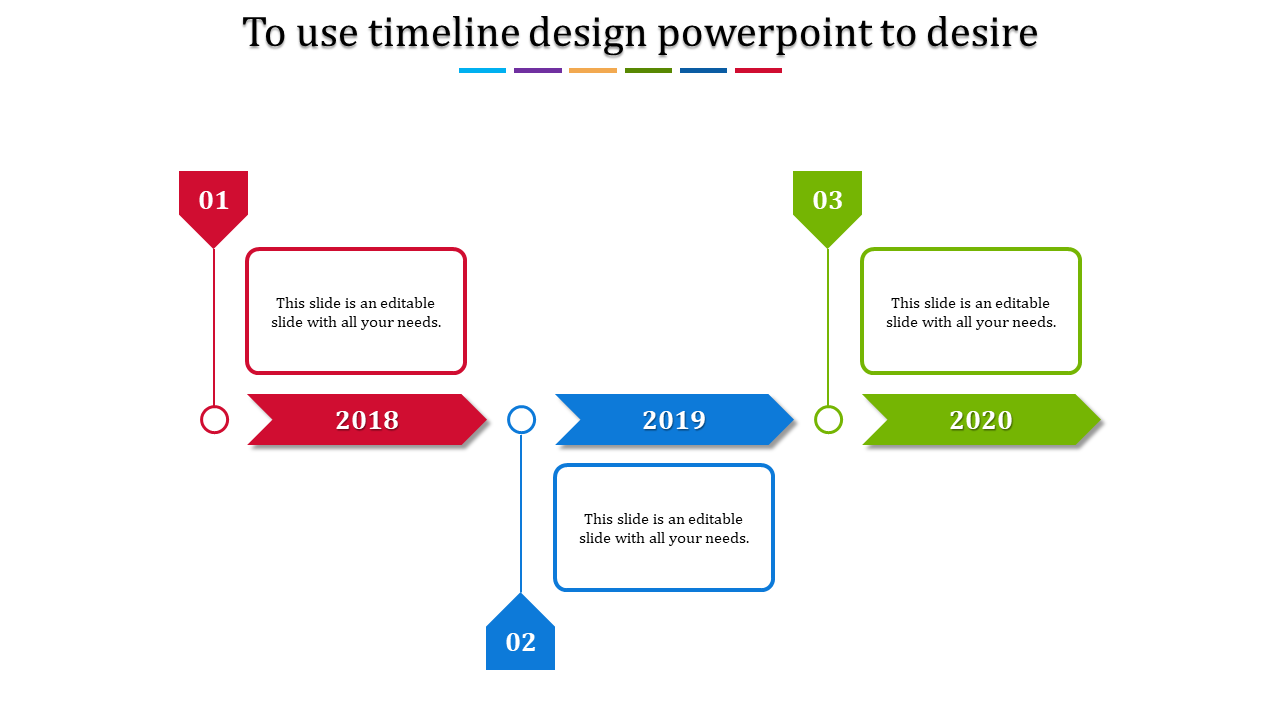 Editable Timeline PPT and Google Slides with Three Nodes