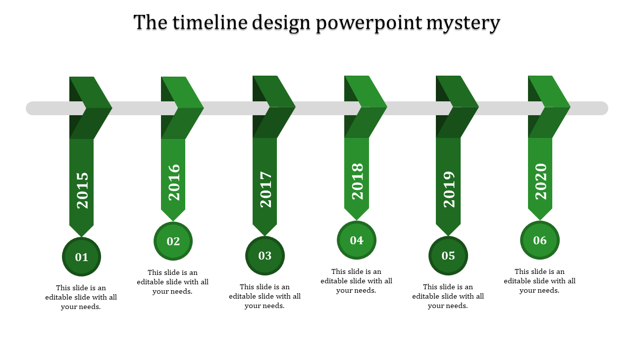 Professional Timeline Design PowerPoint for Project Planning