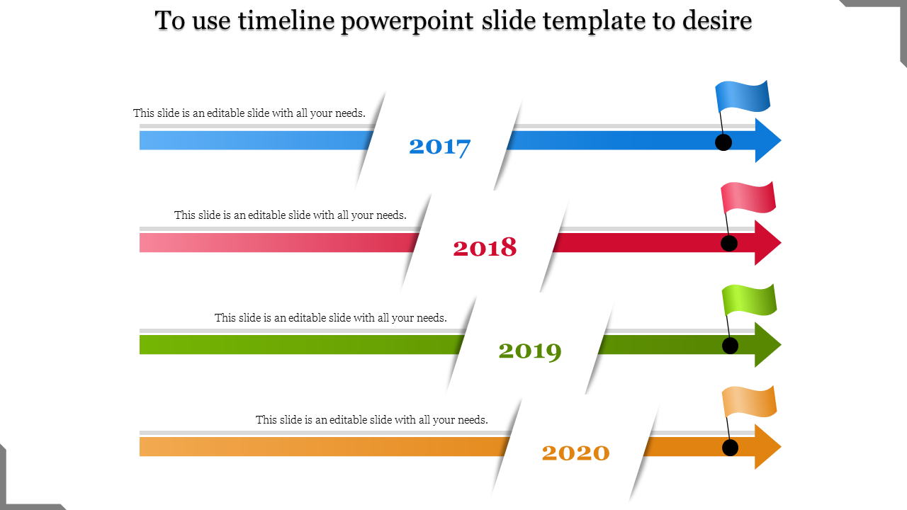 Timeline PowerPoint Slide Template for Effective Scheduling