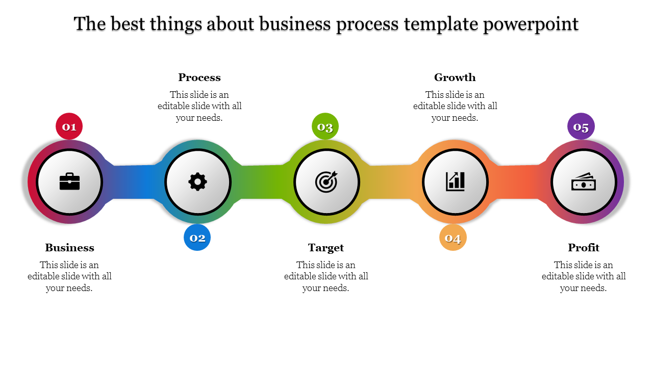 Structured Business Process PowerPoint Template Design