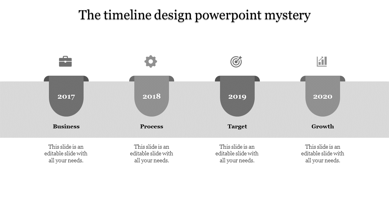 Four Noded Timeline Presentation PowerPoint for Tracking