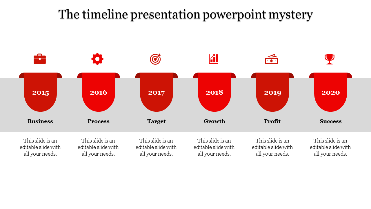 Timeline Presentation PPT Template for Project Tracking