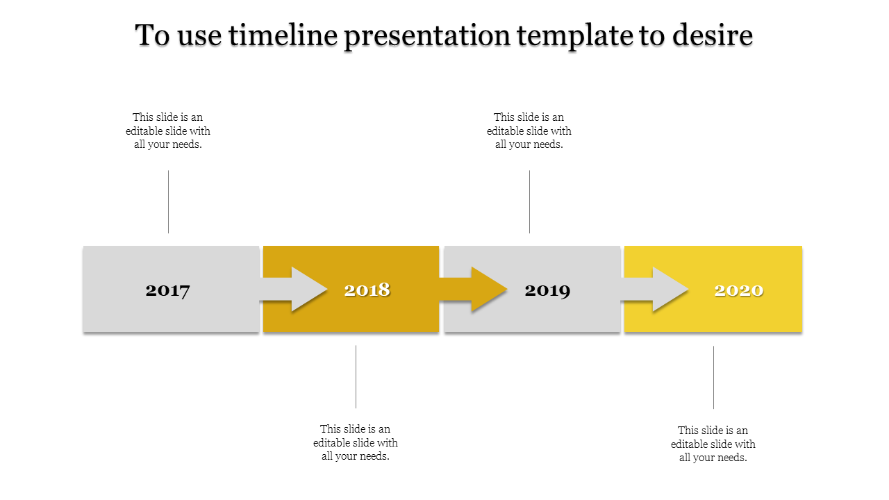 Timeline Design PowerPoint Template for Project Planning