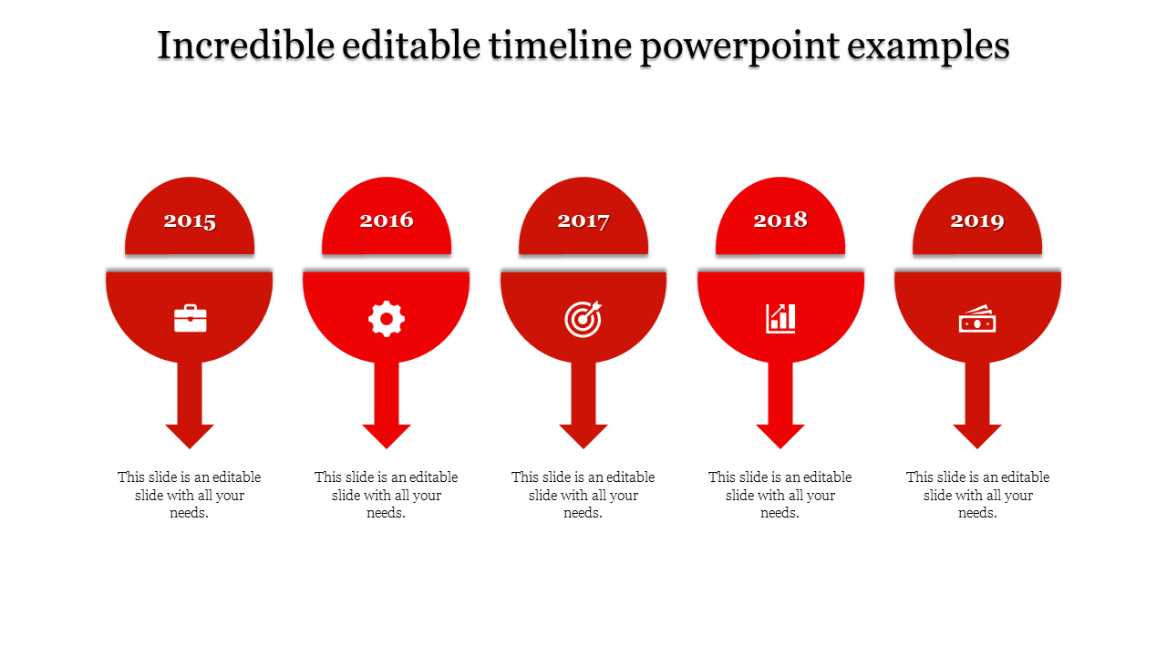 Timeline Design PPT and Google Slides for Event Planning