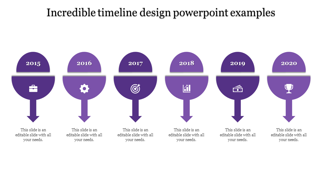 Editable Timeline Design PowerPoint for Project Planning