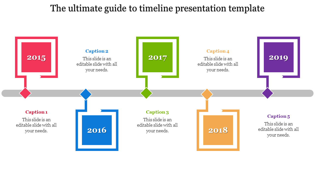 Professional Timeline Presentation Template for PPT