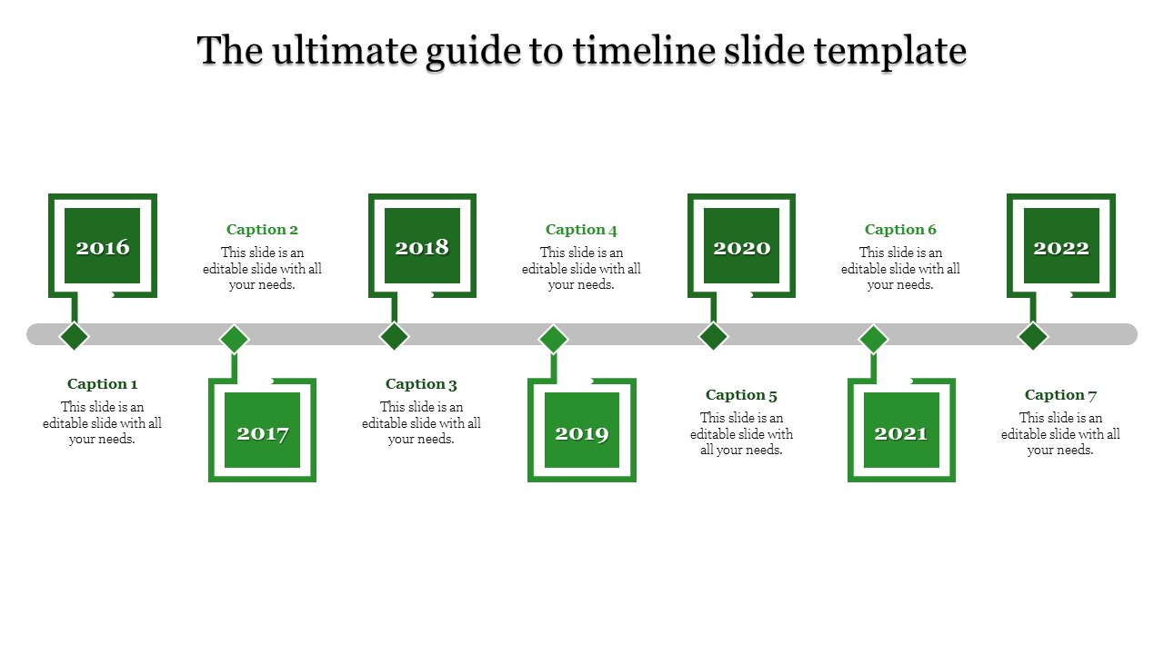 Timeline Presentation Template for Comprehensive Overviews