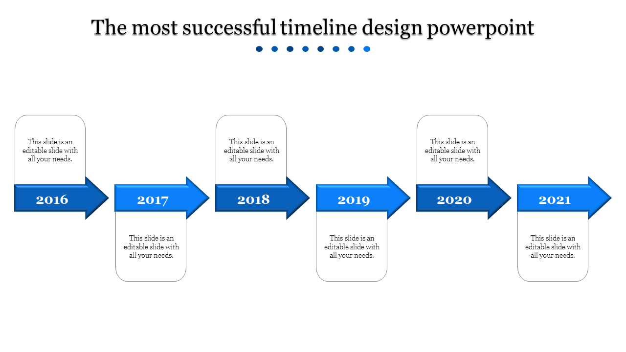 Effective Timeline Presentation PowerPoint In Blue Color