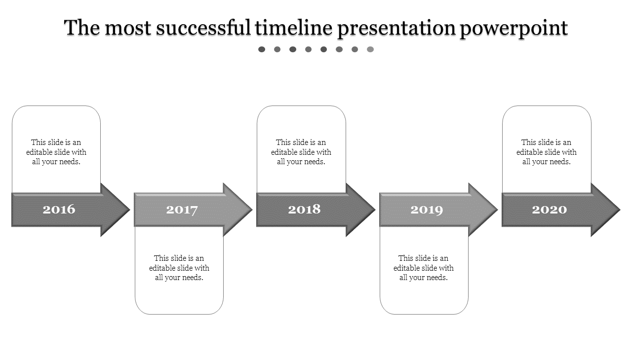 Best Timeline PowerPoint Presentation Template In Grey Color