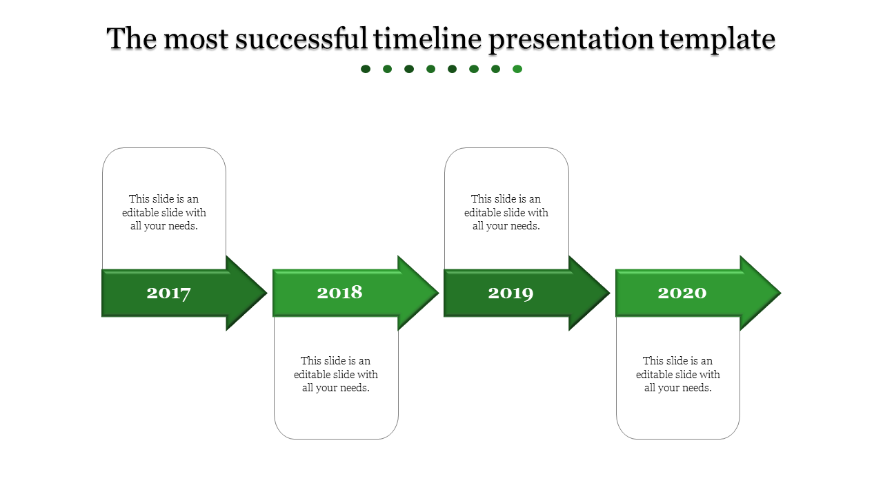 Green Arrows Timeline PowerPoint Template and Google Slides