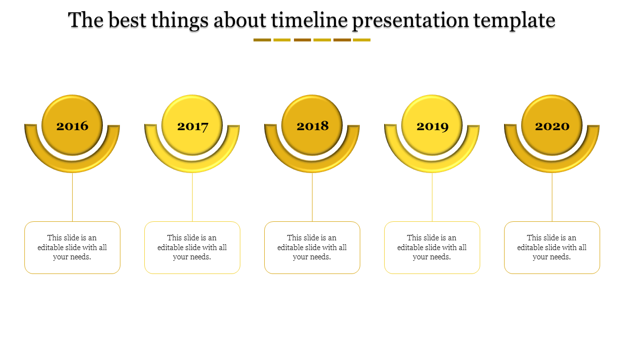 Yellow Gradient Timeline PPT Template and Google Slides Theme