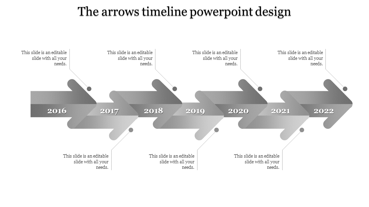 Attractive Timeline Slide Template In Grey Color Design