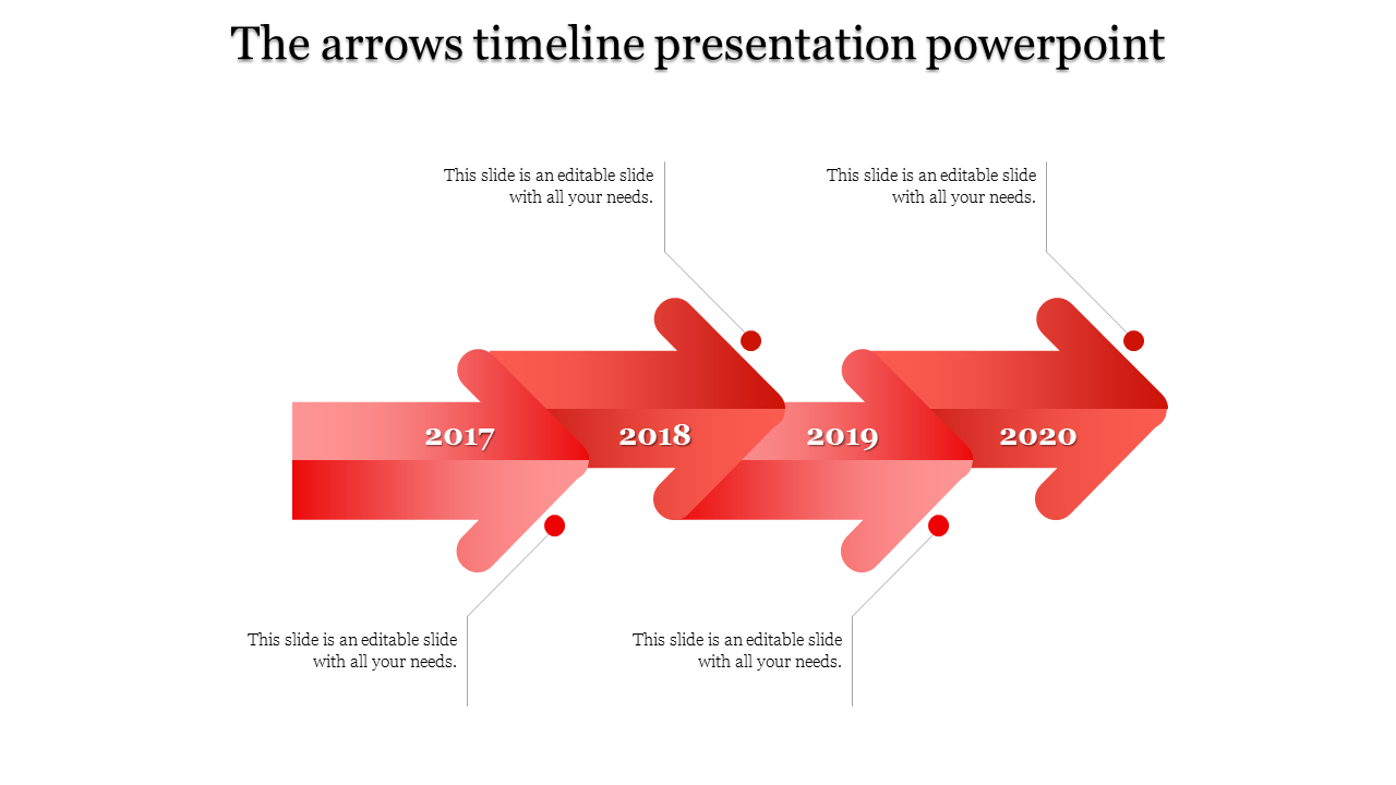 Timeline Slide Template For PPT And Google Slides-Red Color