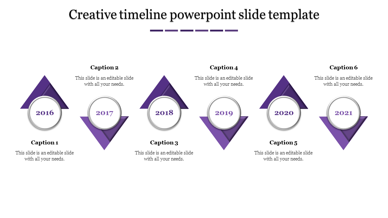 Timeline PowerPoint Slide Template for Visual Planning