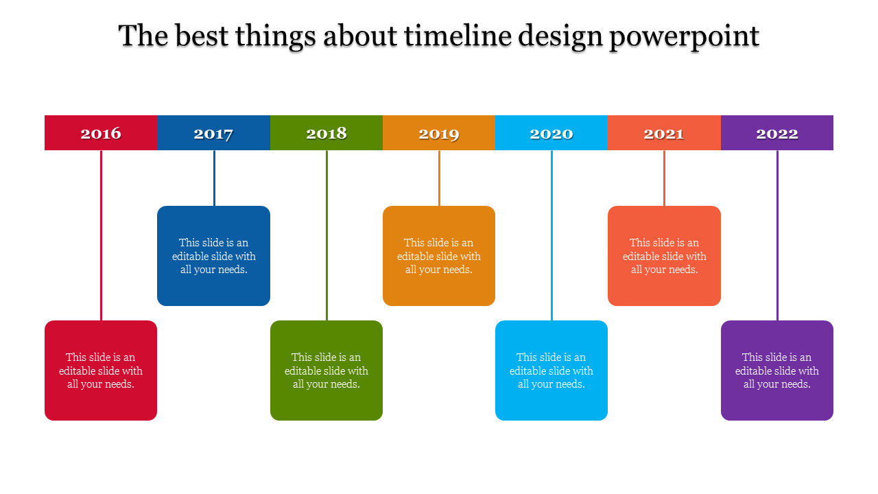 Timeline Design PowerPoint Template for Professional Use