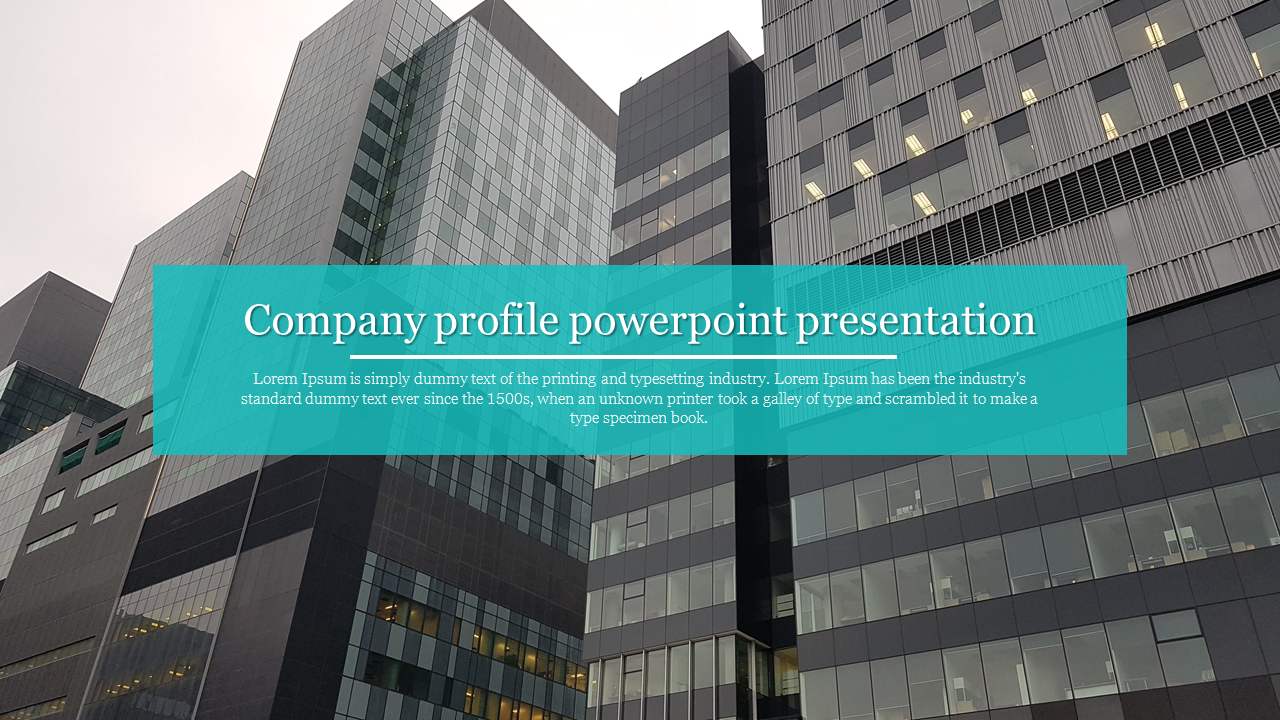 A one-Node Company Profile PowerPoint Presentation Template