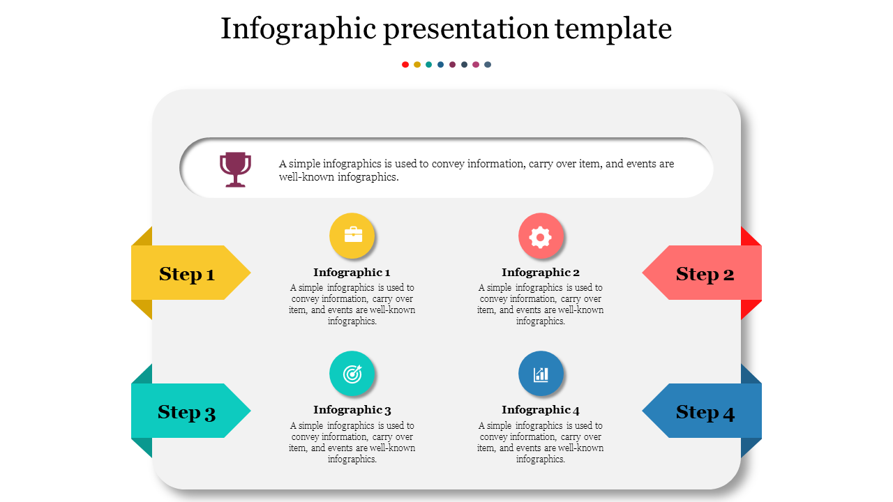 A Four Noded Infographic Presentation Template