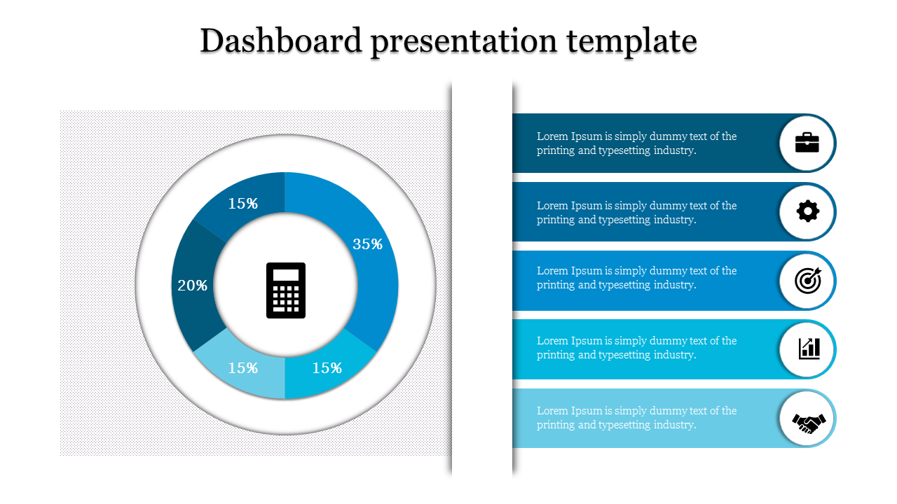 Dashboard PPT Presentation Template for Data Insights