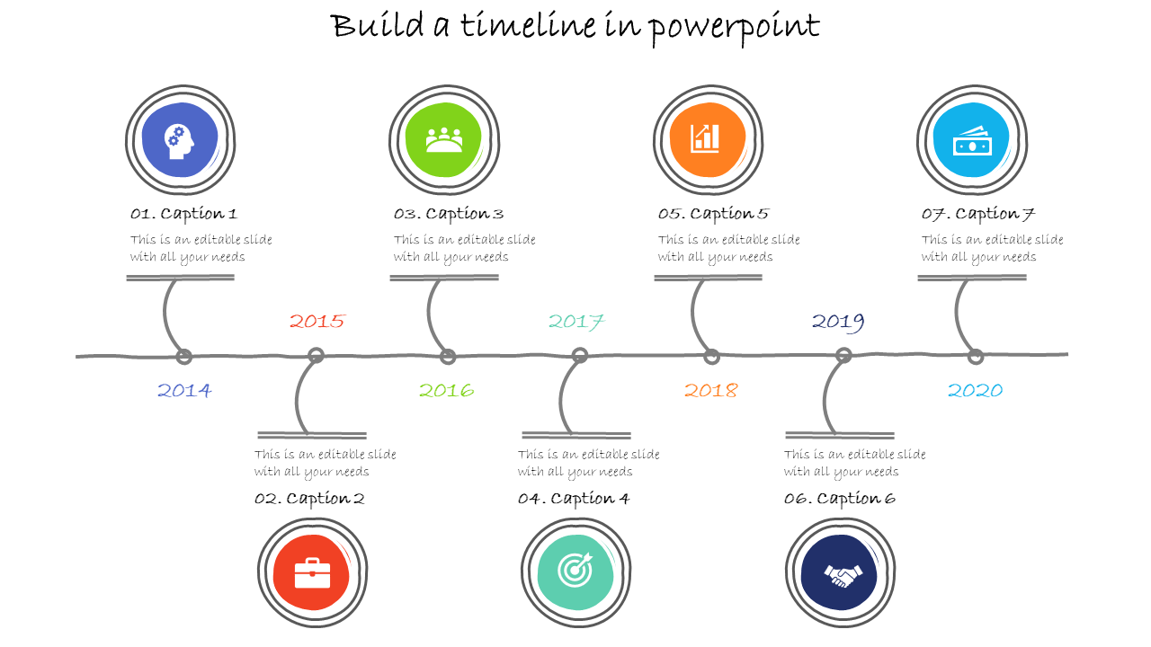 Download best Build A Timeline In PowerPoint Slide