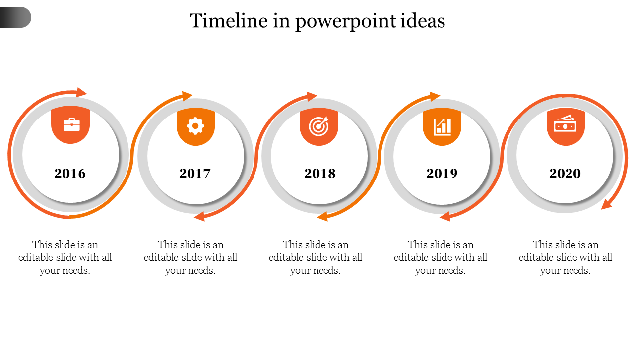 Effective Timeline In PowerPoint Ideas Slide Template