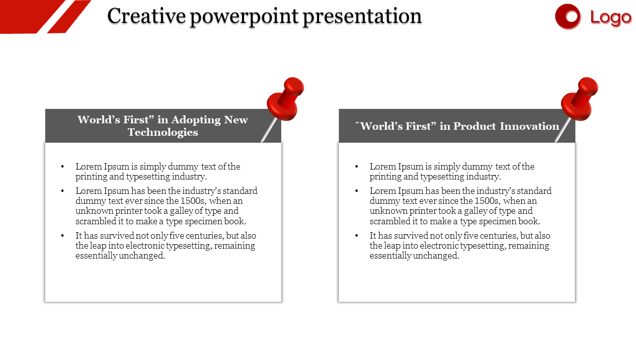 Creative PowerPoint Presentation Template for Innovation